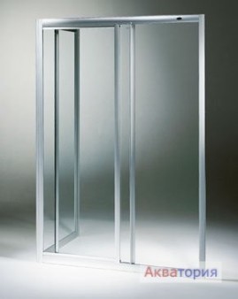 Стена 100 натур. профиль, прозр. стекло