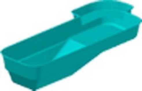 Композитный бассейн Танганьика с Зоной релаксации Цвет, Голубой