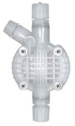 Головка PVDF с двойными шаровыми клапанами для насосов 1-15 л/ч, с ручным стравливания воздуха  Арт. SCP8006851 SCP8006861
