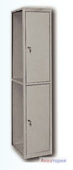 Шкаф металлический 2-секционный дополнительный 300 - 1800 - 500 мм