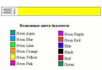 Браслеты контрольные номерные одноразовые Арт. 024-0007 - 024-0011