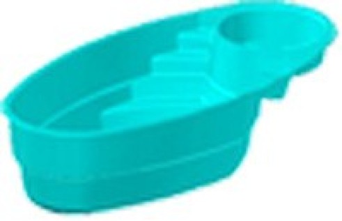 Композитный бассейн Атабаска с зоной малой глубины и гидромассажем Цвет, Спр. гранит