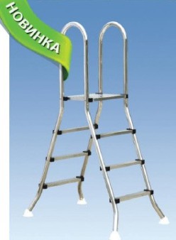 Лестница для сборно-разборных бассейнов с платформой и ступенями Арт. 5522R