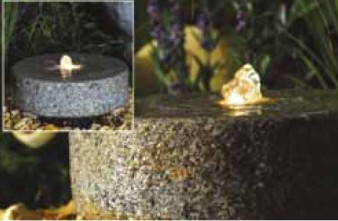 Подсветка для фонтанов из гранита Wasserdekor-BeleuchtungsSet 1 (Мельничный камень) Арт. 186/4502