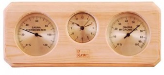 Термогигрометр с часами вне сауны 260-ТНР  