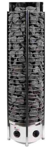 Электрокаменка SAWO Tower Wall 4,5 кВт пристенная, полукруглая, со свтроенным п/у Арт. TH3-45NB-WL