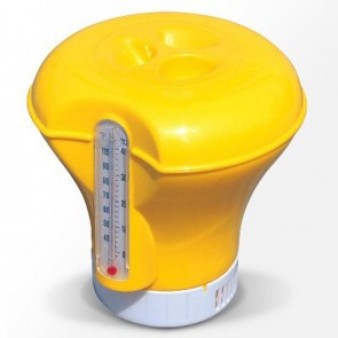 Плавающий дозатор Bestway с термометром желтый