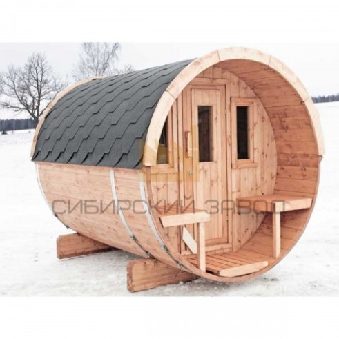 Баня-бочка круглая, 3,5 метра Диаметр 2100 мм Кол-во отделений 2