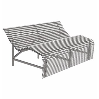 Лежанка трубчатая, прямая (AISI 316L) АС 04.170/L