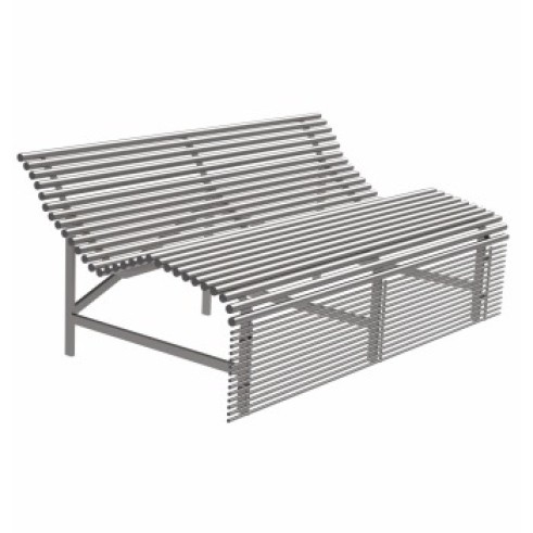 Лежанка трубчатая, прямая (AISI 316L) АС 04.170/L